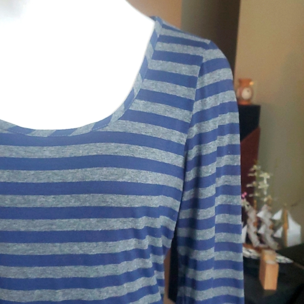 Motherhood Maternity Shirt Blue/Gray (M) - Picture 2 of 5